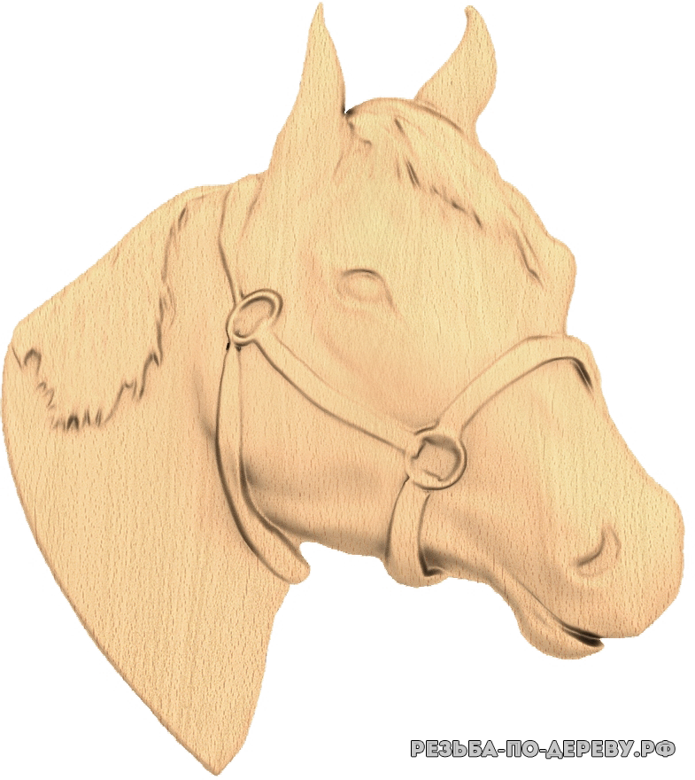 Голова лошади (3) из дерева — деревянное изделие в качестве необычного  декора